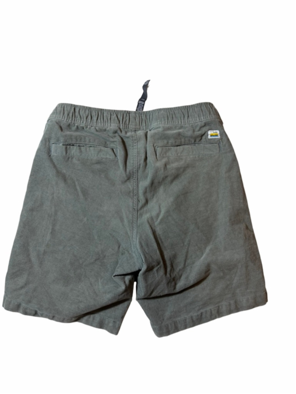 Vuori Optimist Corduroy Shorts Gray Green Drawstring Elastic Waist S - Picture 7 of 8